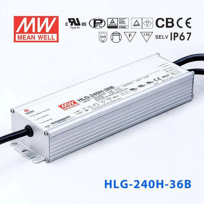 Mean Well HLG-240H-36B Power Supply 240W 36V- Dimmable 6.7A