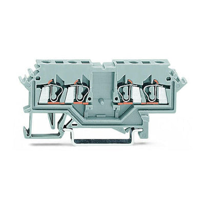 Wago 280-626 Double Potential Terminal Block 2.5mm² Lateral Marker Slots for DIN-rail CAGE CLAMP® Gray