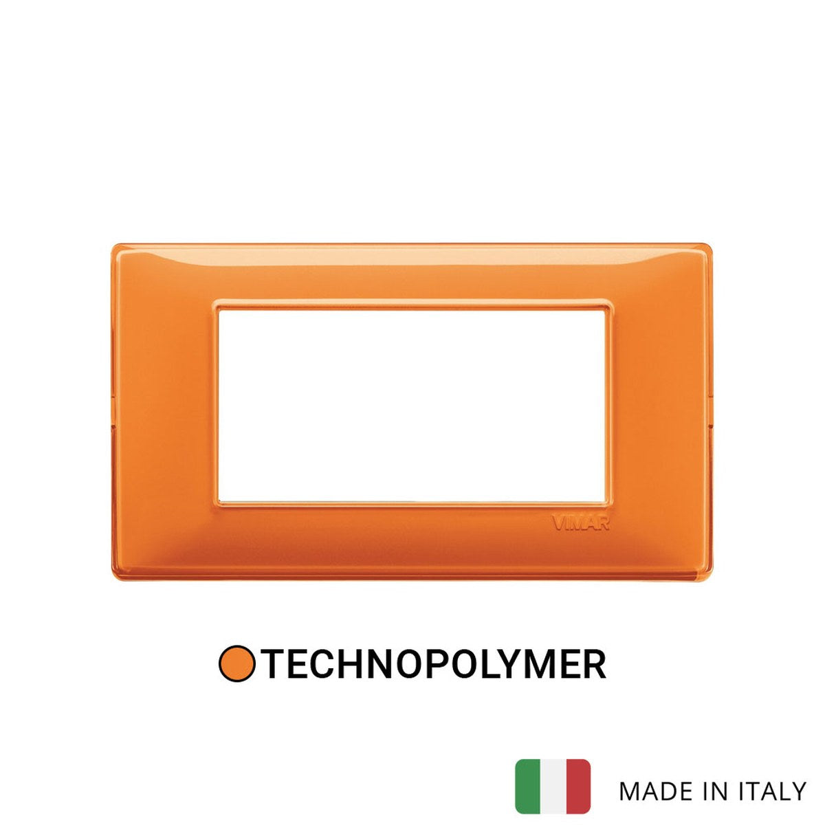 Vimar Plana Plate 4M Technopolymer Reflex Orange