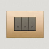 Vimar Arke Metal 3 Gang switch - Brushed Brass - 16A - PHOTO 1