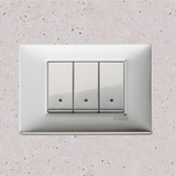 Vimar Plana Metal 3 Gang Switch - Brushed Aluminum - 16A - PHOTO 3