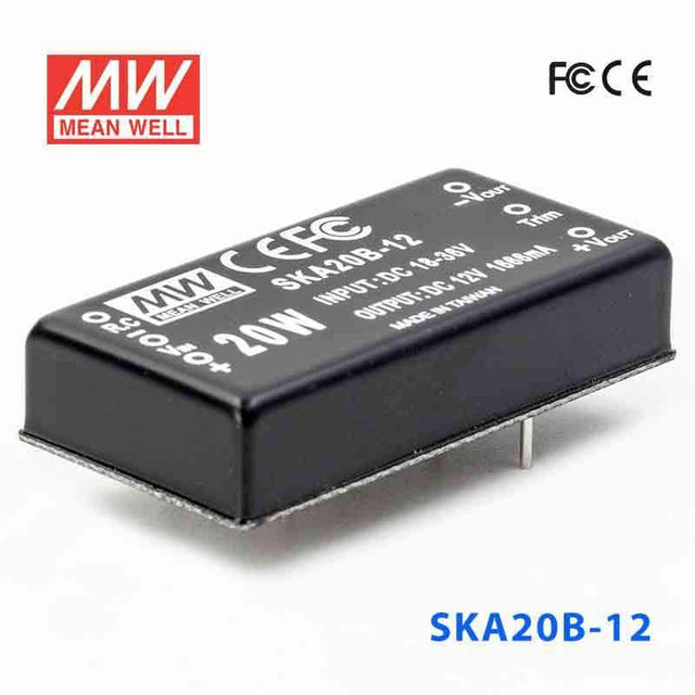 Mean Well SKA20B-12 DC-DC Converter - 20W - 18~36V in 12V out 1.66A