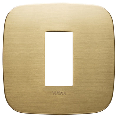 Vimar Arke Round Plate 1M Metal Brushed Brass
