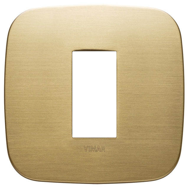 Vimar Arke Round Plate 1M Metal Brushed Brass