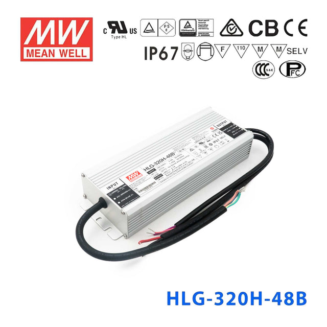 Mean Well HLG-320H-48B Power Supply 320W 48V- Dimmable 6.7A