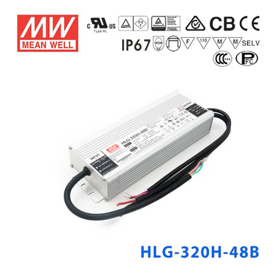 Mean Well HLG-320H-48B Power Supply 320W 48V- Dimmable 6.7A