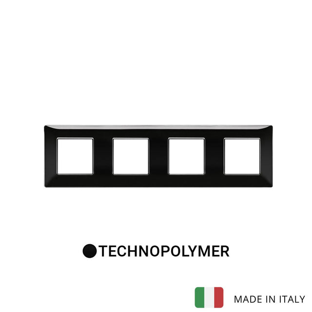Vimar Plana Plate 8M(2+2+2+2) 71mm Technopolymer Black