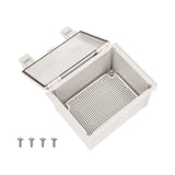 Boxco Q-Series 160x210x130mm Plastic Enclosure, IP67, IK08, ABS, Grey Cover, Hinge Type with Plate - PHOTO 3