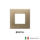Vimar Eikon Plate 2M Metal Antique Gold - Square