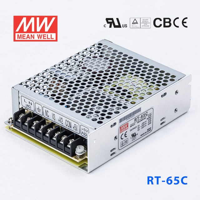 Mean Well RT-65C Power Supply 65W 5V 15V -15V