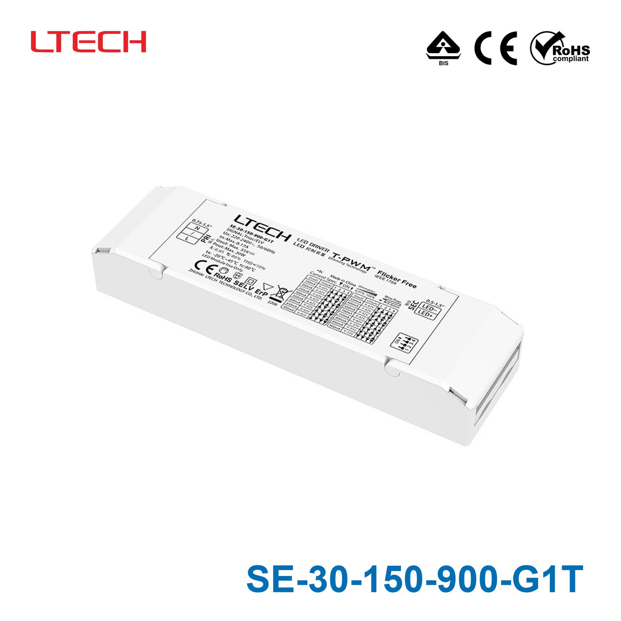 LTECH SE-30-150-900-G1T 30W 150mA ~ 900mA CC Triac LED Driver