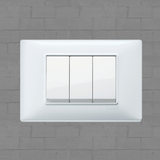 Vimar Plana Plastic 3 Gang Switch - White - 16A - PHOTO 8