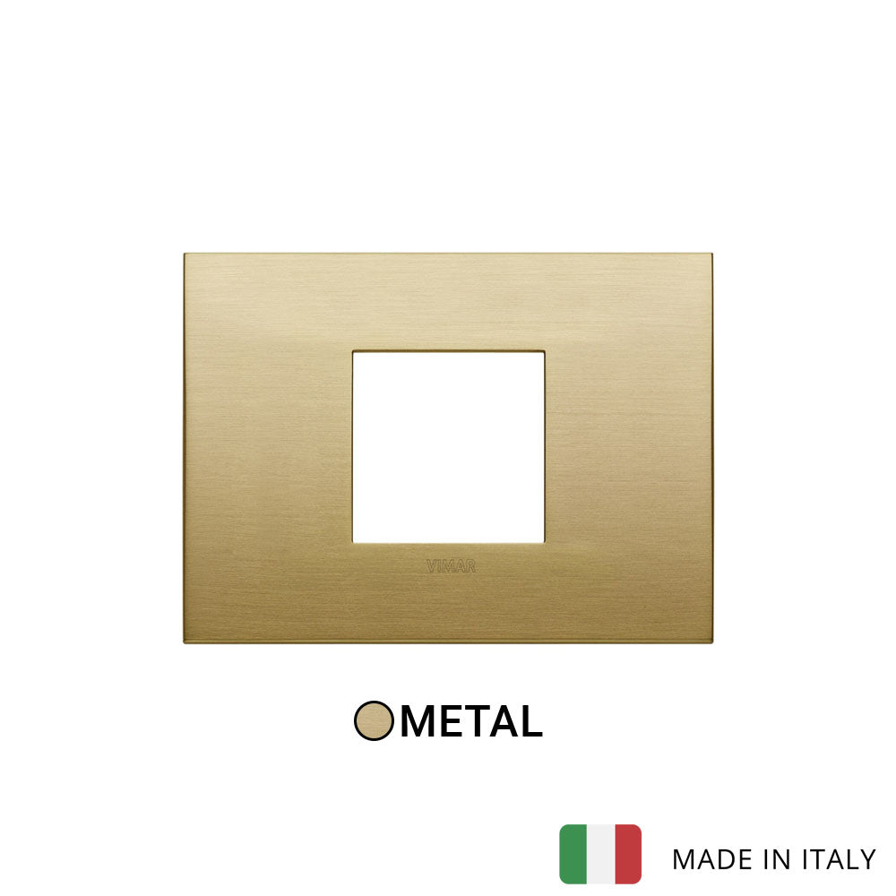 Vimar Arke Classic Plate 2centrM Metal Brushed Brass