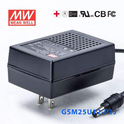 Mean Well GSM25U12-P1J Power Supply 25W 12V 2.08A