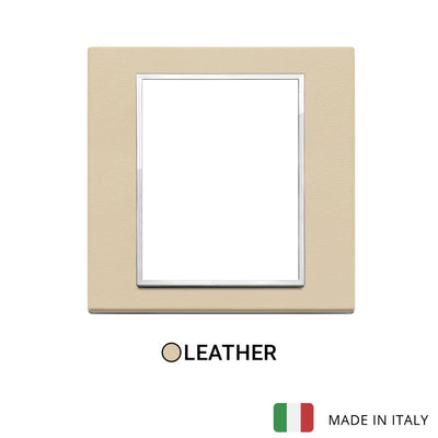 Vimar Eikon Evo Plate 8(4+4)M Leather Cream