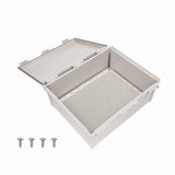 Boxco Q-Series 400x500x200mm Plastic Enclosure, IP67, IK08, ABS, Grey Cover, Hinge Type with Plate - PHOTO 3
