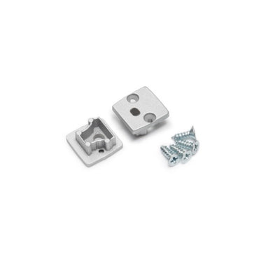 Archilight End Cap for TERRAM Extrusion - With Wiring Holes - Silver
