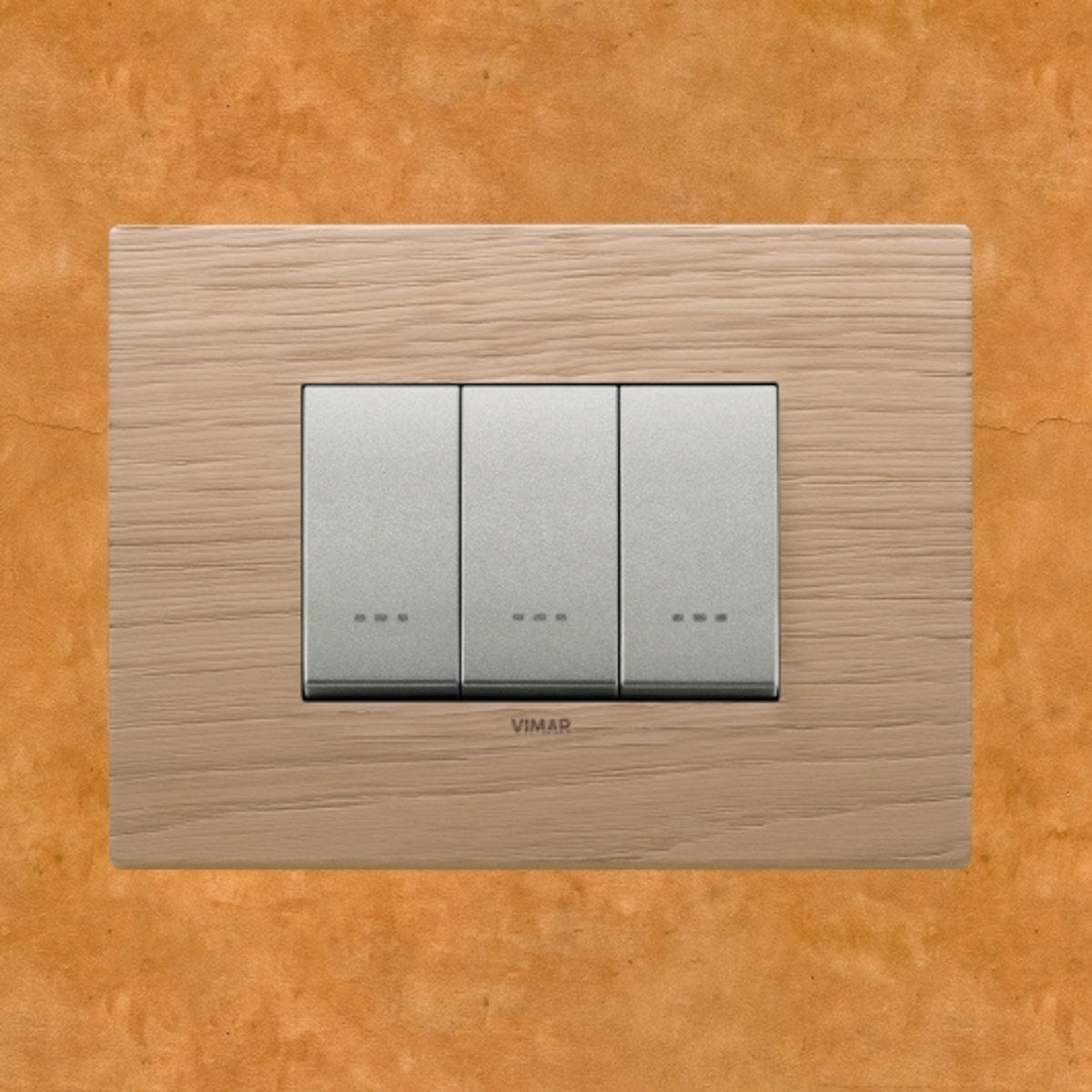 Vimar Eikon Wood 3 Gang Switch - Oak - 16A - PHOTO 7