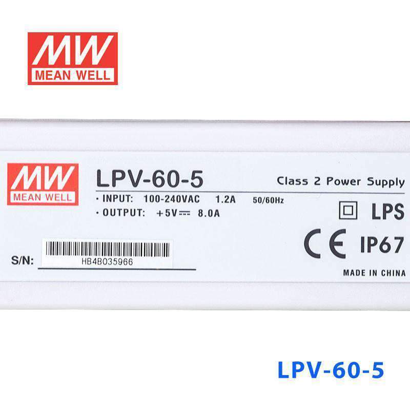 Mean Well LPV-60-5 Power Supply 60W 5V - PHOTO 3