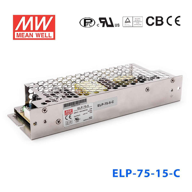 Mean Well ELP-75-15-C Power Supply 75W 15V