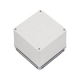 Boxco S-Series 100x100x75mm Plastic Enclosure, IP67, IK08, ABS, Transparent Cover, Screw Type - PHOTO 1