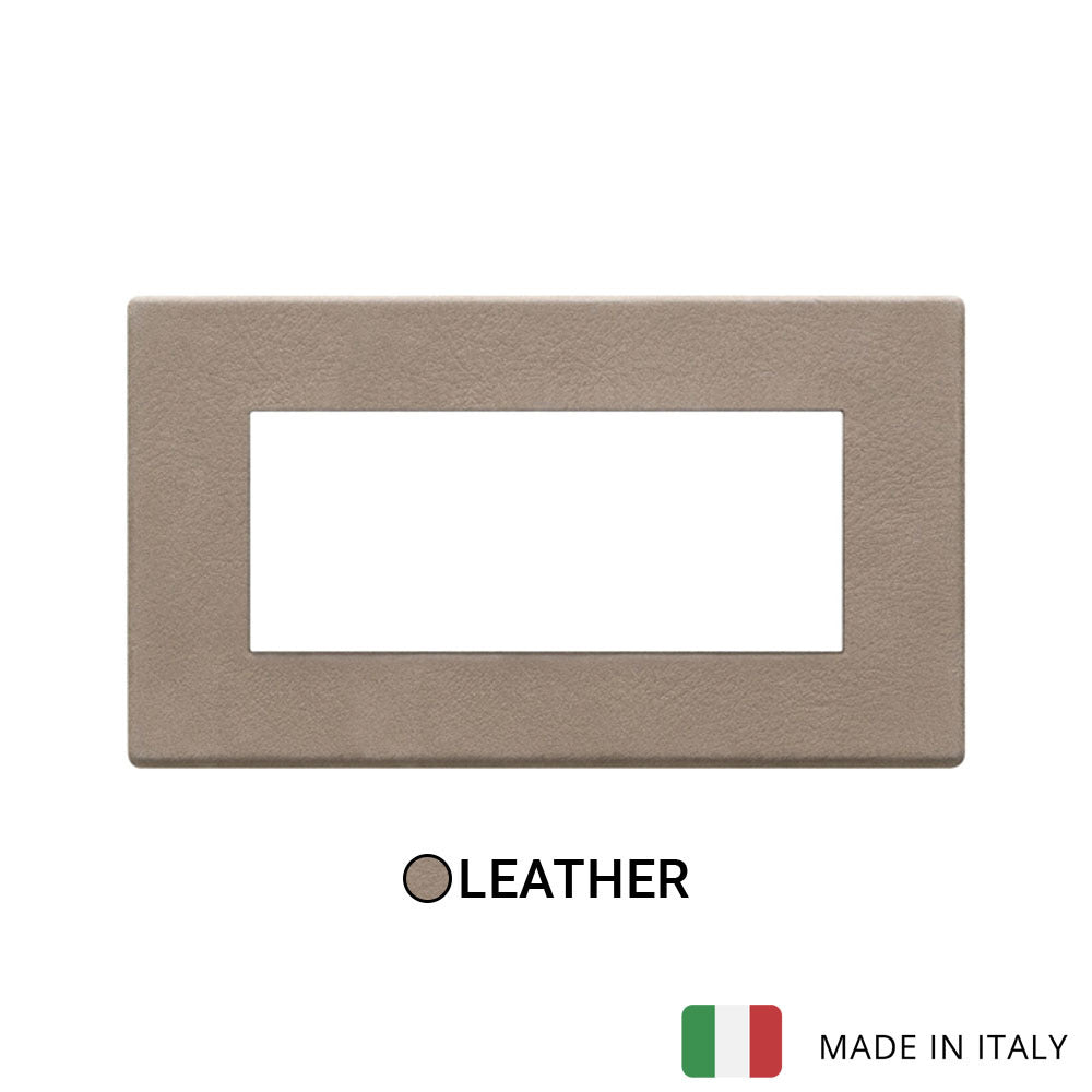 Vimar Eikon Exe Plate 3M Leather Brown