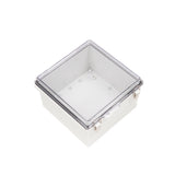 Boxco P-Series 210x210x130mm Plastic Enclosure, IP67, IK08, ABS, Transparent Cover, Molded Hinge and Latch Type - PHOTO 1