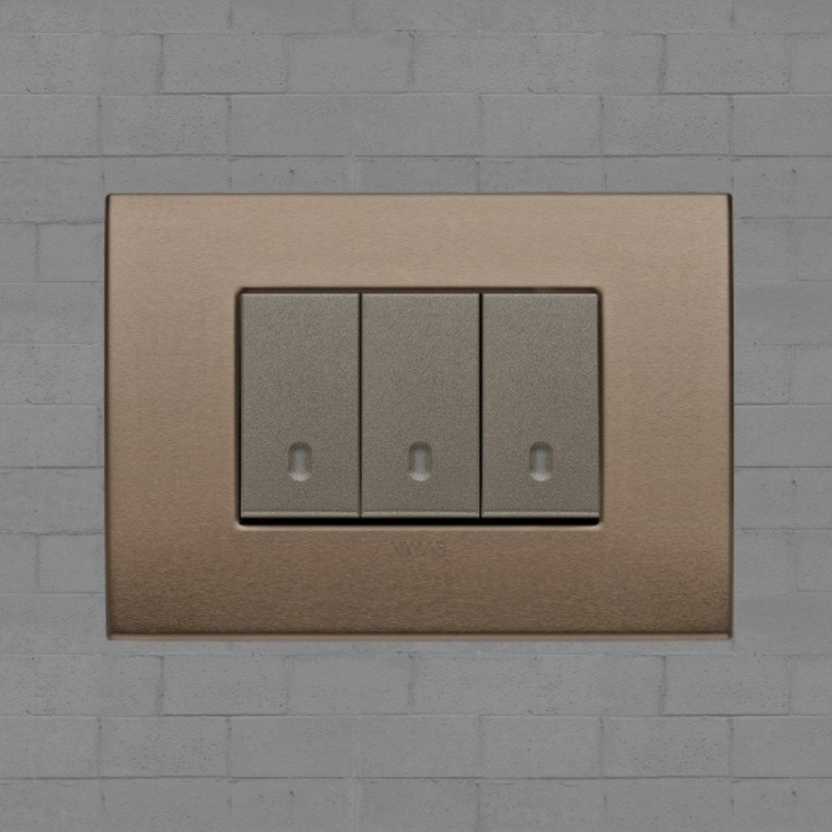Vimar Arke Metal 3 Gang switch - Dark Bronze - 16A - PHOTO 20