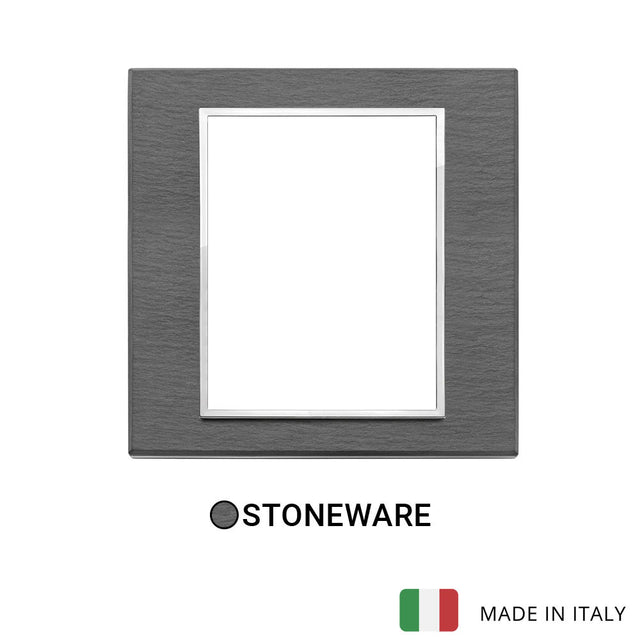 Vimar Eikon Evo Plate 8(4+4)M Stone Natural Split Slate