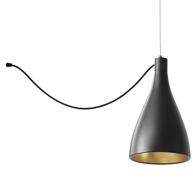 Pablo Pendant Swell String Single Narrow Black / Brass