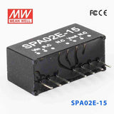 Mean Well SPA02E-15 DC-DC Converter - 1.8W - 4.5~9V in 15V out