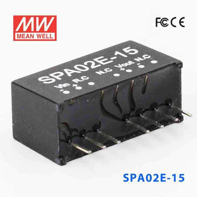 Mean Well SPA02E-15 DC-DC Converter - 1.8W - 4.5~9V in 15V out
