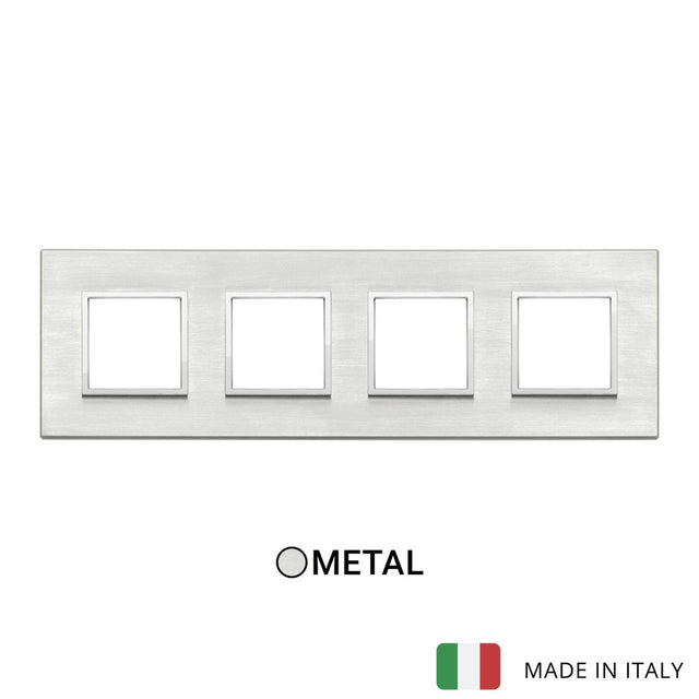 Vimar Eikon Evo Plate 8M (2+2+2+2) 71MM Aluminium Grey