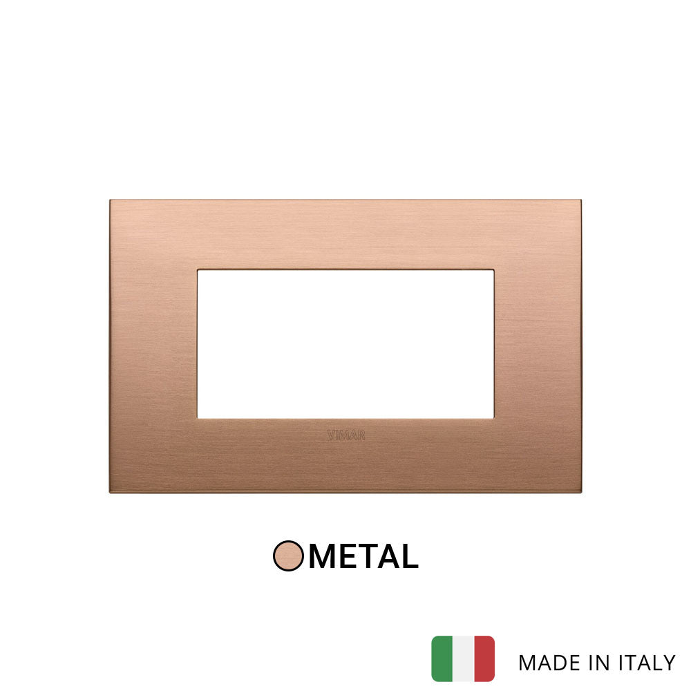 Vimar Arke Classic Plate 4M Metal Brushed Copper