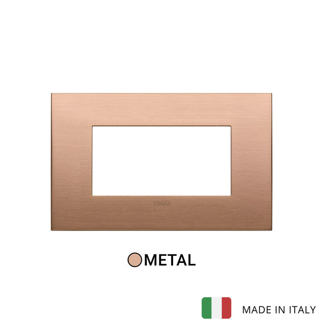 Vimar Arke Classic Plate 4M Metal Brushed Copper