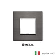 Vimar Eikon Evo Plate 2M Aluminium Lava Grey - Square
