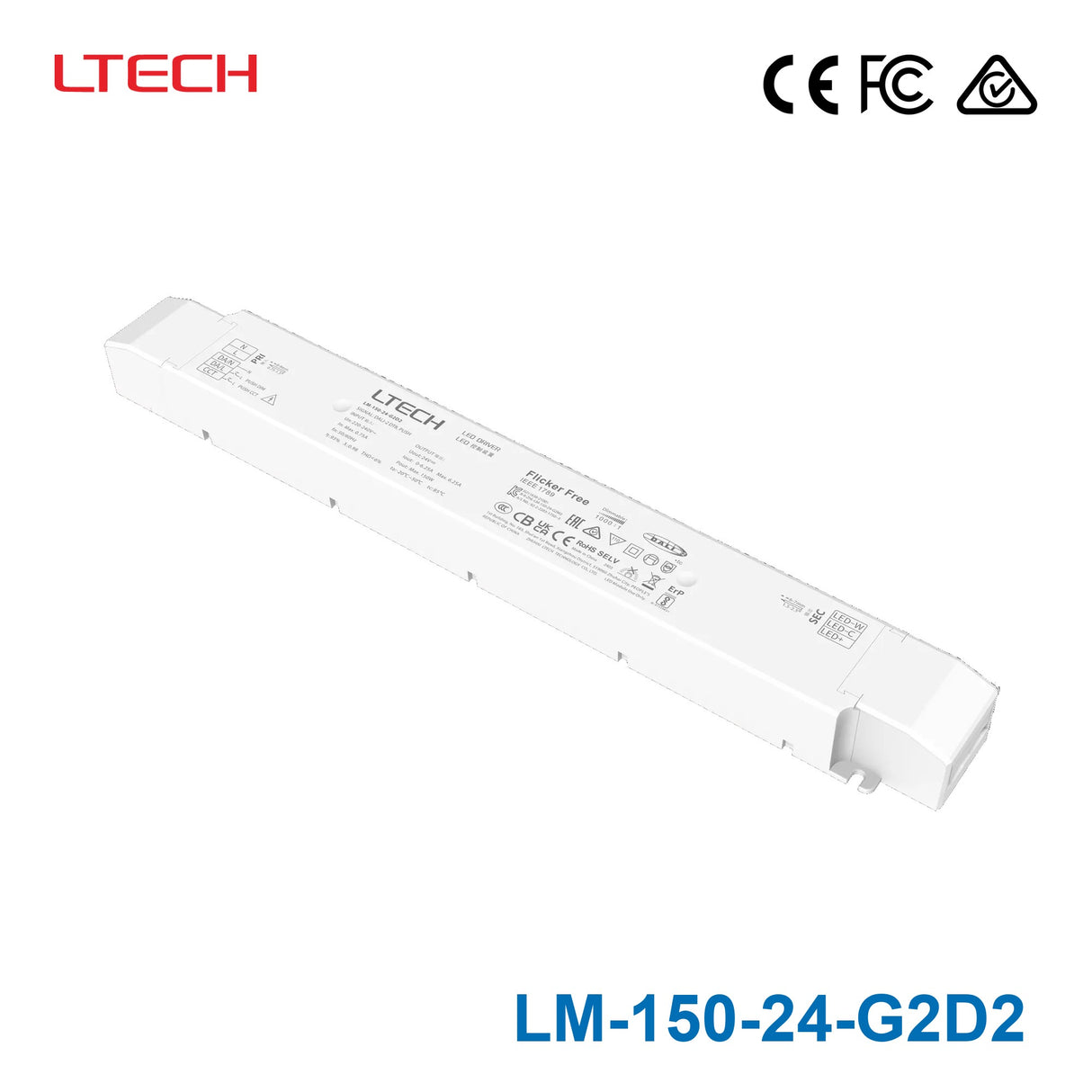 Ltech LM-150-24-G2D2 150W 24VDC DALI2 DT8 LED Driver - Tunable White 6A