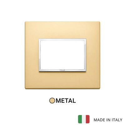 Vimar Eikon Evo Plate 3M Aluminium Satin Gold