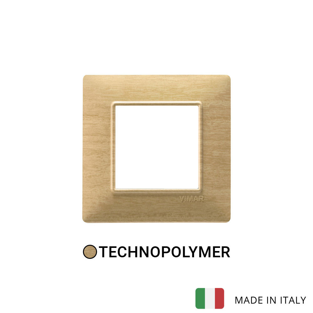 Vimar Plana Plate 2M Technopolymer Ash - Square