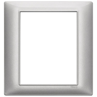 Vimar Plana Plate 8M Technopolymer Metallized Silver