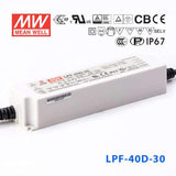 Mean Well LPF-40D-30 Power Supply 40W 30V - Dimmable