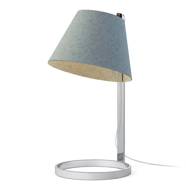 Pablo Table Lana Large Arctic Blue-Grey / Chrome