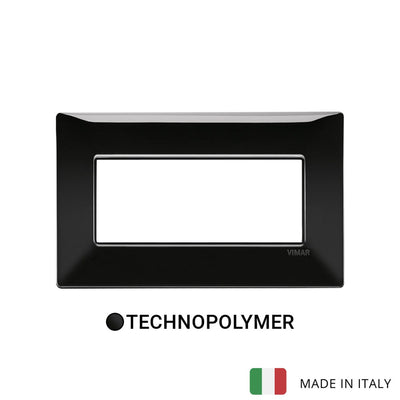 Vimar Plana Plate 5M BS Technopolymer Black
