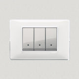 Vimar Plana Plastic 3 Gang Switch - Reflex Snow - 16A - PHOTO 1