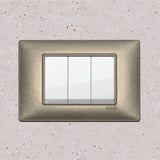 Vimar Plana Metal 3 Gang Switch - Metallic Bronze - 16A - PHOTO 3