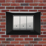 Vimar Plana Plastic 3 Gang Switch - Black - 16A - PHOTO 17