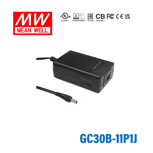 Mean Well GC30B-11P1J Portable Chargers 21.6W 7.2V 3A - Green Adaptor