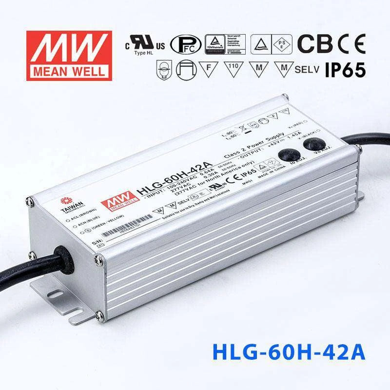 Mean Well HLG-60H-42A Power Supply 60W 42V - Adjustable