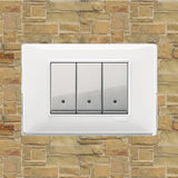 Vimar Plana Plastic 3 Gang Switch - Reflex Snow - 16A - PHOTO 5