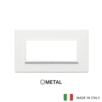 Vimar Eikon Evo Plate 5M Aluminium Total White